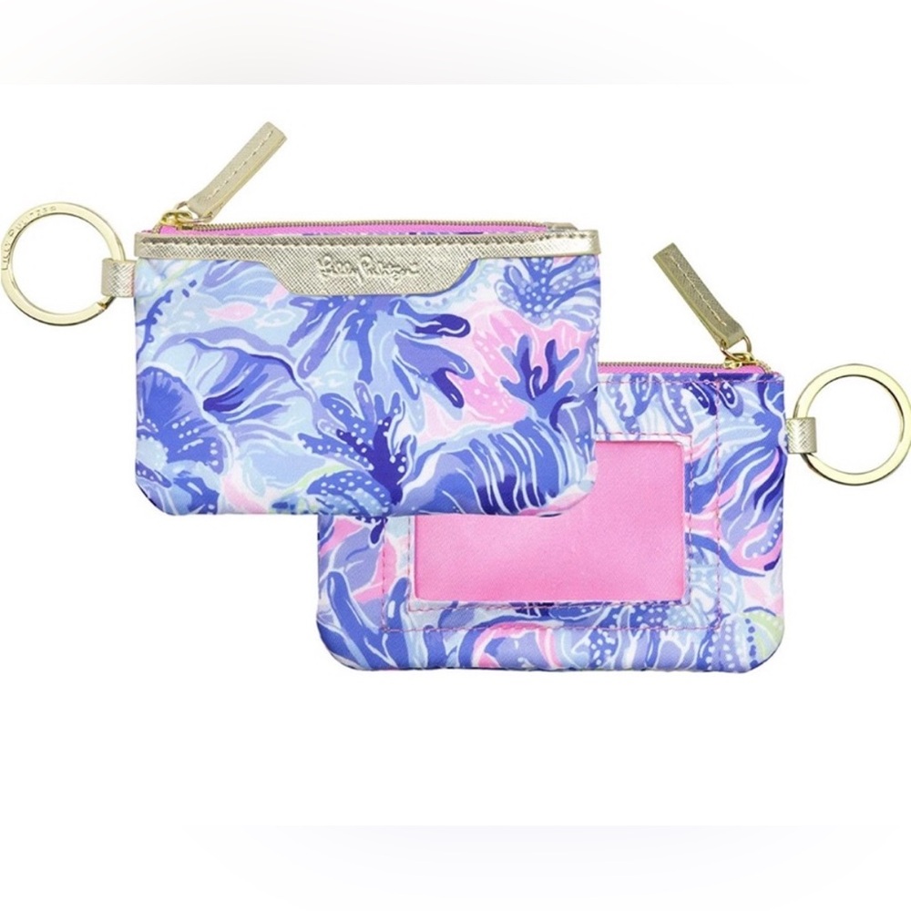 Lilly Pulitzer ID Case Wallet Keychain Shade Seekers